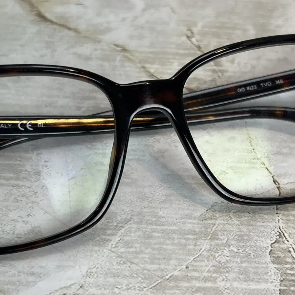 Gucci Eyeglasses GG 1023 TVD Tortoise Rectangular Men's 53-17-140 FRAMES ONLY